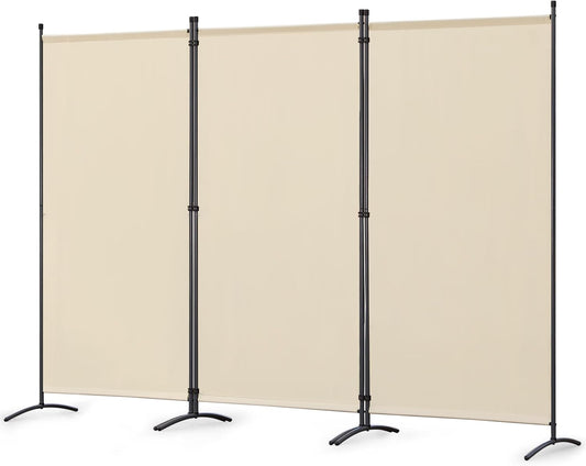 Angel Living Paravent - 3 panelen - opvouwbaar - 243 x 180 cm - beige