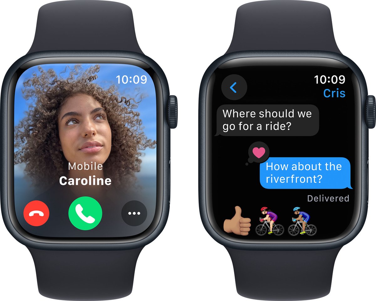 Apple Watch Series 9 - 45mm - Midnight Aluminium Case with Midnight Sport Band - M/L