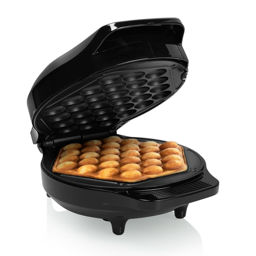 Princess Bubbelwafelijzer - Zeshoekige Bubbelwafels - 18 cm Bakoppervlak - Zwart
