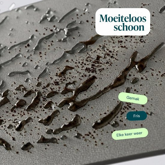 Castagnola Kunstlederen Onderzetters – Onderzetters voor Glazen – Design Onderzetters met Houder – Leren Onderzettersset met metalen houder – Leder – Set van 10 - Grijs - 10x10cm