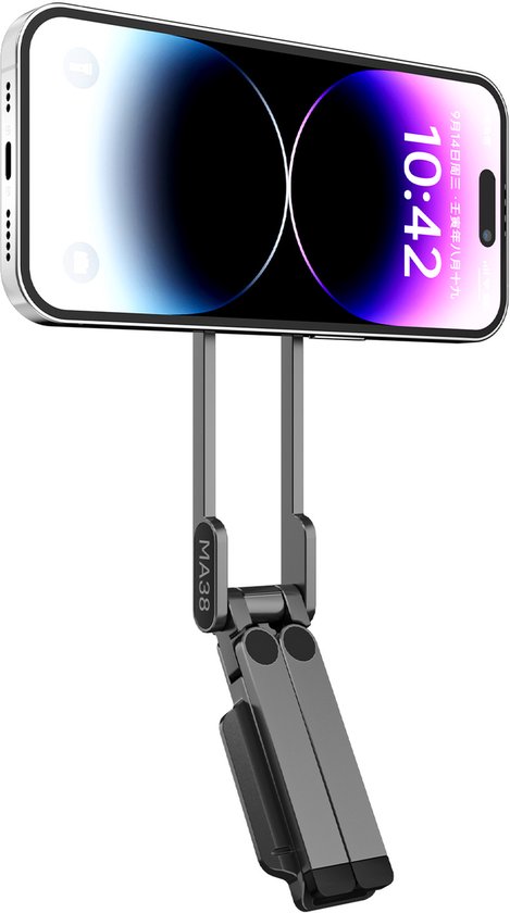Ulanzi MA38 MagLock Mobiele Telefoonfotostandaard - MagSafe Handgreep en Standaard - Met 2 Cold Shoe Mounts - Aluminium