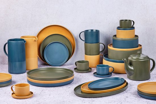 SCANDI Compleet Servies - 36 stuks - Oker
