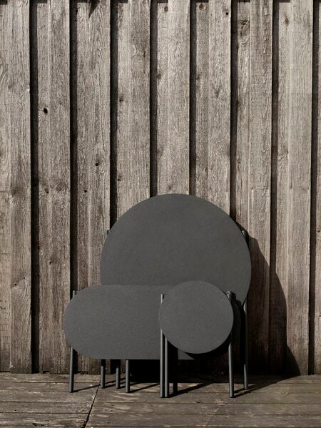 Zone Denmark Disc Bijzettafel – Opvouwbaar – Zwart – Ø 70 x 72 cm