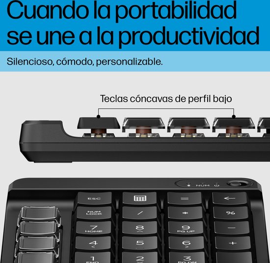 Hp 435 Draadloos Toetsenbord Spaans Zwart Spanish QWERTY