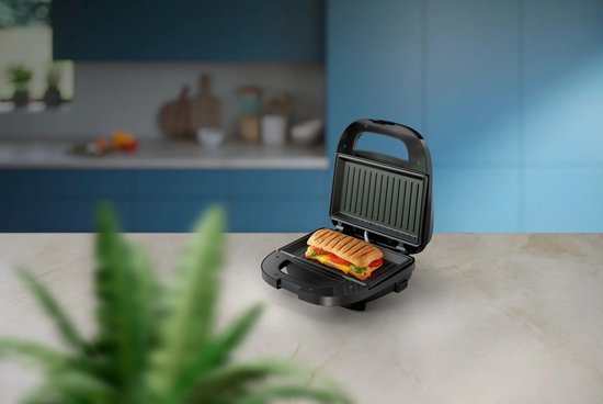 Philips Tosti Apparaat HD2330/90 - 750W - Antiaanbaklaag - Snoeropbergsysteem - Verticaal op te Bergen - Easy Lock Systeem - Zwart