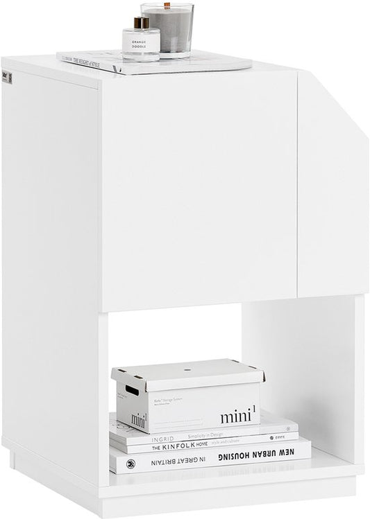 SoBuy FBT136-W Bijzettafel - Witte Salontafel van Houtcomposiet