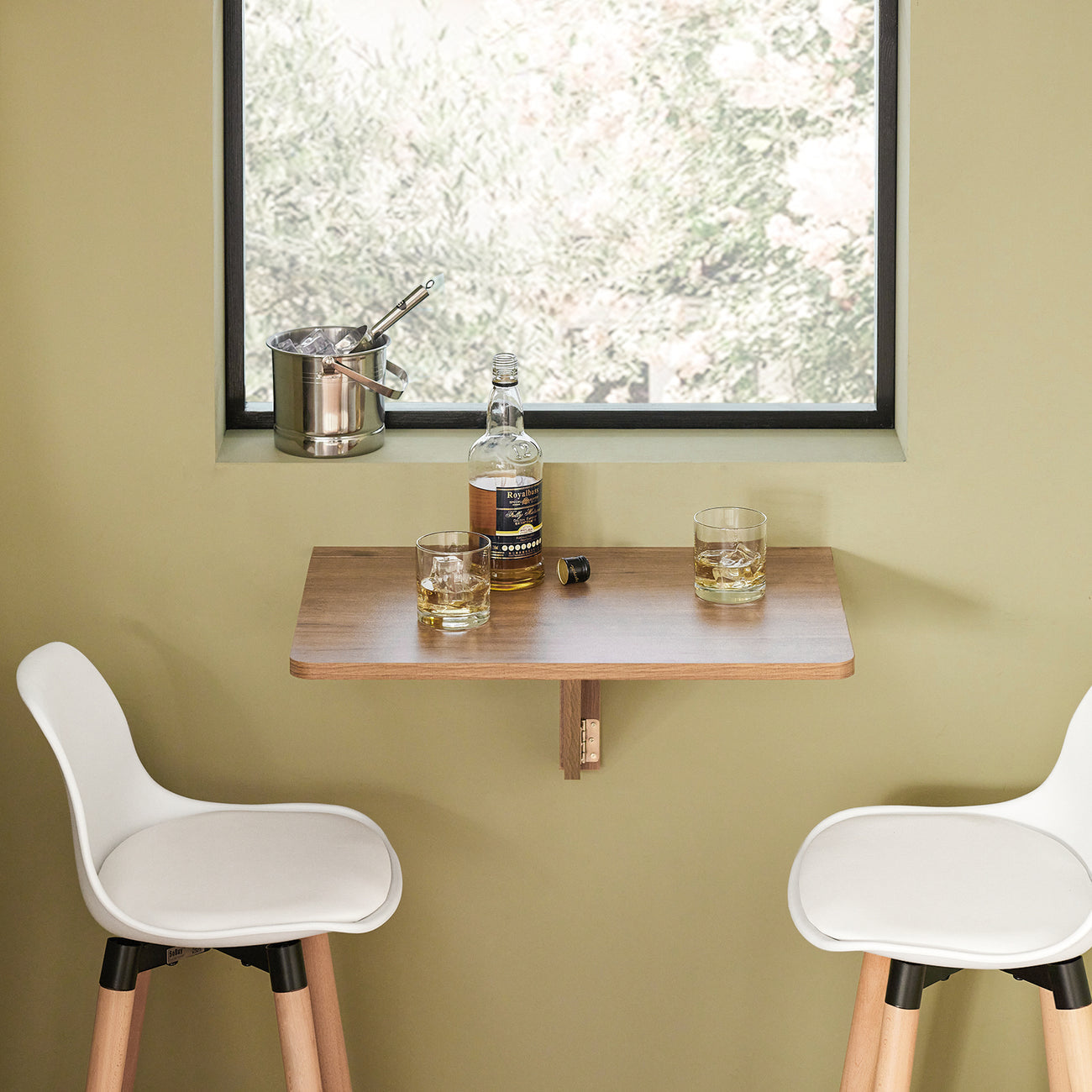 SoBuy Eettafel inklapbaar - Max. 20 kg - 60 x 40 x 2 cm - Bruin