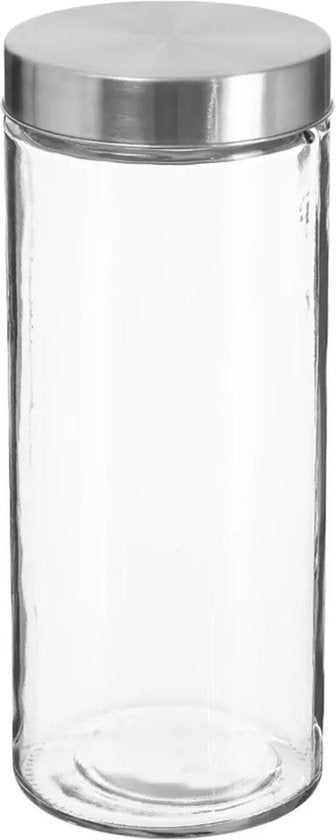 Secret de Gourmet Voorraadbus/voorraadpot - 2L - glas - RVS deksel - 750 ml - met luchtdichte deksel