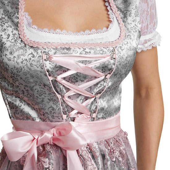 Dressforfun Mini-Dirndl Sonthofen model 2 XL - verkleedkleding kostuum halloween verkleden feestkleding carnavalskleding carnaval feestkledij partykleding - 304663