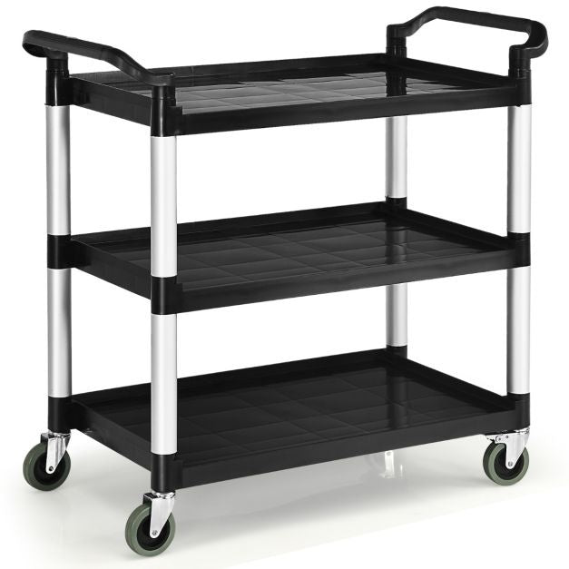 Coast Serveerwagen - 3-Laags - Trolley - Max. 150 kg - Zwart