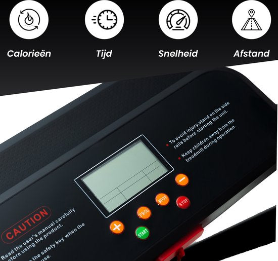 Fitby Loopband - Loopband inklapbaar - Walking Pad - Wandelband - 1-10km/u - LED scherm - Zwart
