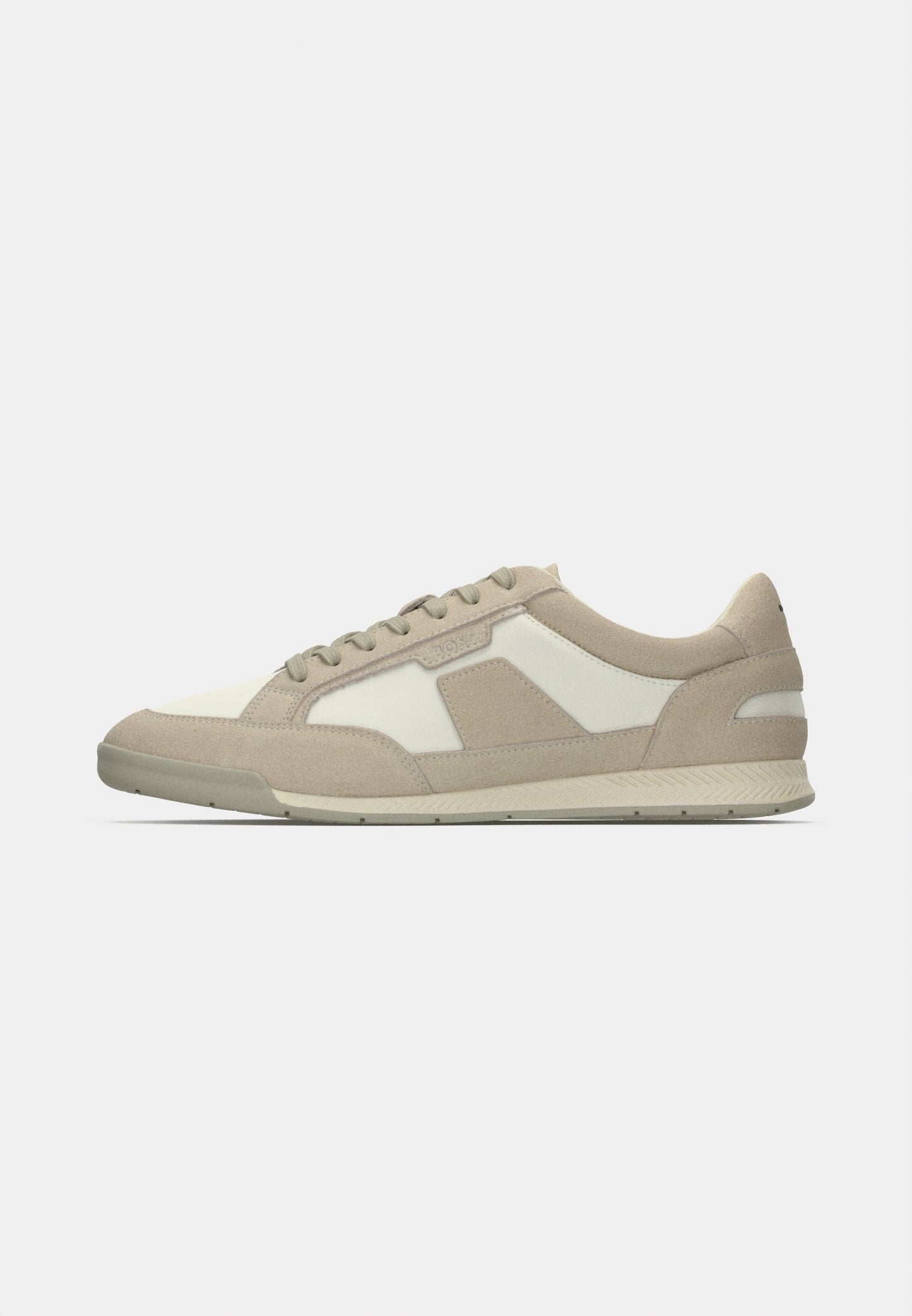 BOSS NITAN Sneakers – Leer & Textiel – Open Beige