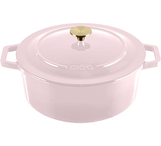 MOA Gietijzeren Braadpan - 7,2L - Voor Alle Warmtebronnen incl. Inductie - Met Deksel - Ø 30cm - Anti-Aanbaklaag - Lila