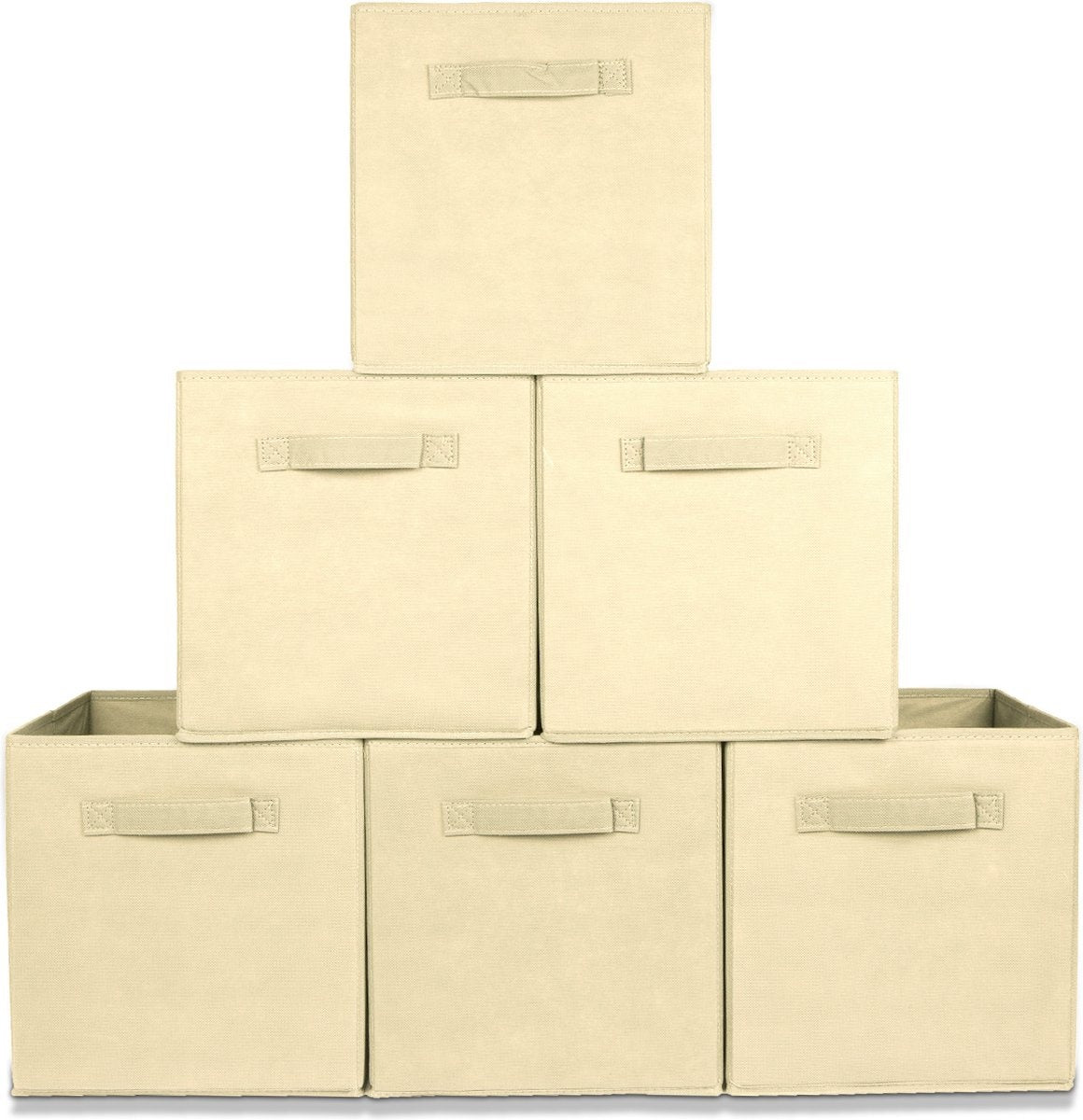 LifeGoods Kast Organizers - 6 Stuks - 20L - Textiel - Beige