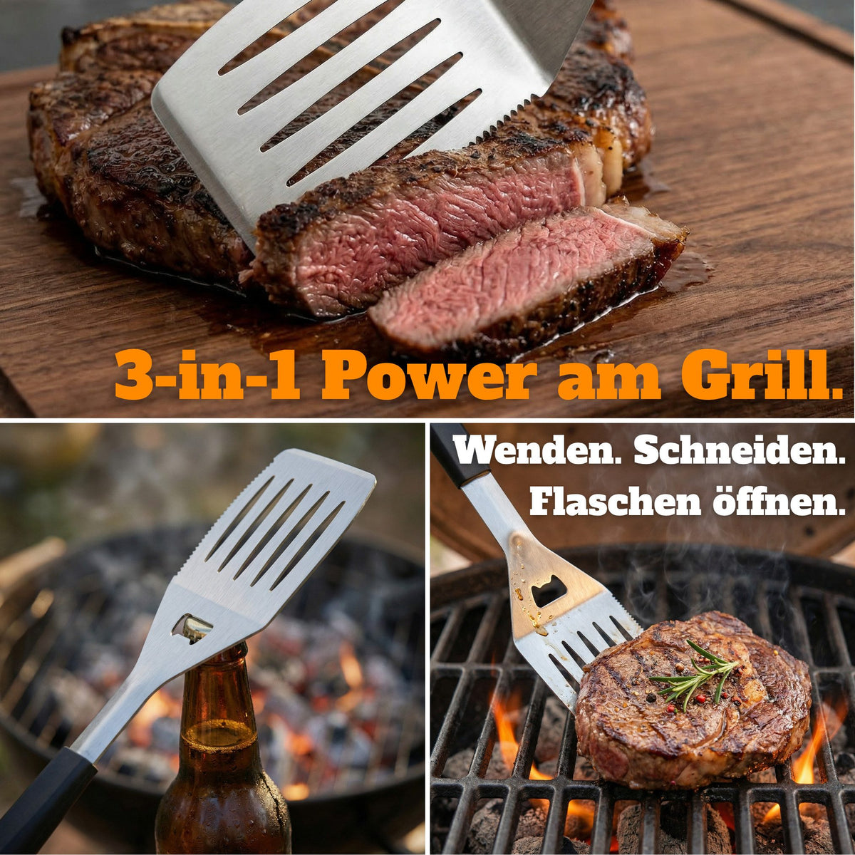 Curry Master Barbecuebestek Set in Aluminium Koffer - Roestvrij Staal met 6 Spiezen - 43 x 17 x 8 cm