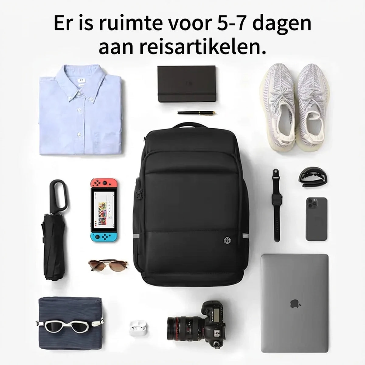 Ochama TANK Sportrugzak 35 Liter - Ruime Rugzak voor Sportschool en Reizen - Zwart