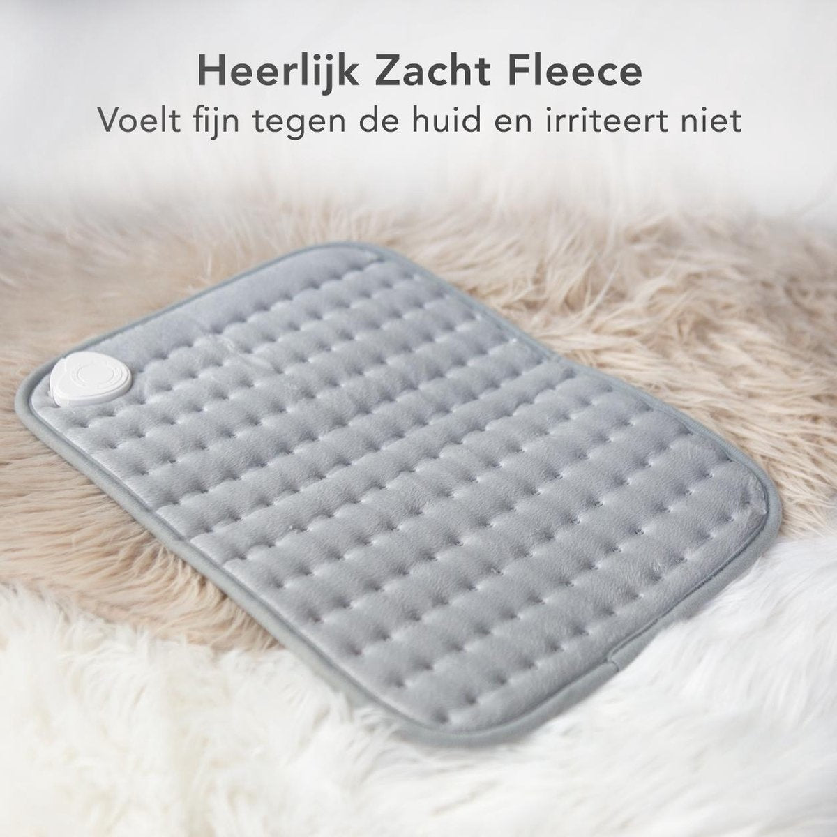 Auronic Warmtekussen - Elektrisch - 40x30cm - Nek en Schouders - Wasbaar - Grijs