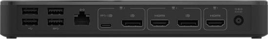 Belkin USB-C Triple Display Dock MST- 14-poorts USB-C-dockingstation, 65 W Power Delivery, 4K-display, 2x HDMI, 2x DisplayPort, 3x USB-C, 5x USB-A en 1x Gigabit Ethernet, USB-C-dock voor Chromebook, Windows PC’s, XP’s en meer