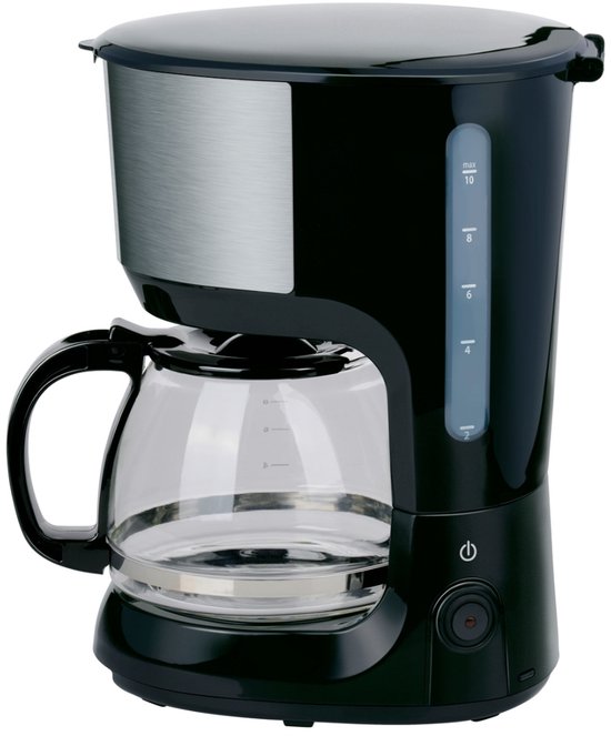 alpina Koffiezetapparaat Filterkoffie 750 W - Koffiemachine met Herbruikbare Koffiezet Filter - Koffiemachine met 1,25 L Glazen Kan - 10 Kopjes Koffie per Keer - Anti-Druppel Koffiemaker