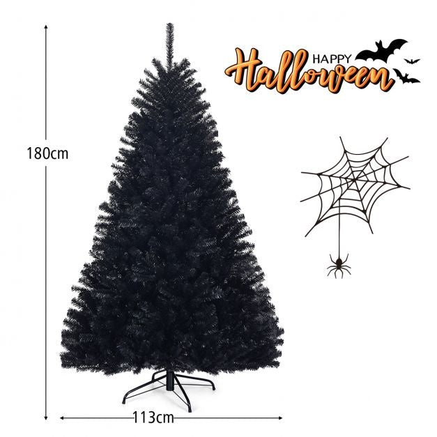 Coast - Kunstkerstboom - 1036 Takken - PVC - 180cm - Zwart