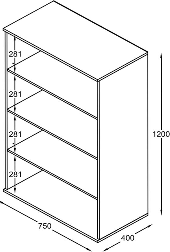 Kledingkast kinderkamer - praktische opbergkast 120 cm hoog 4 opbergvakken