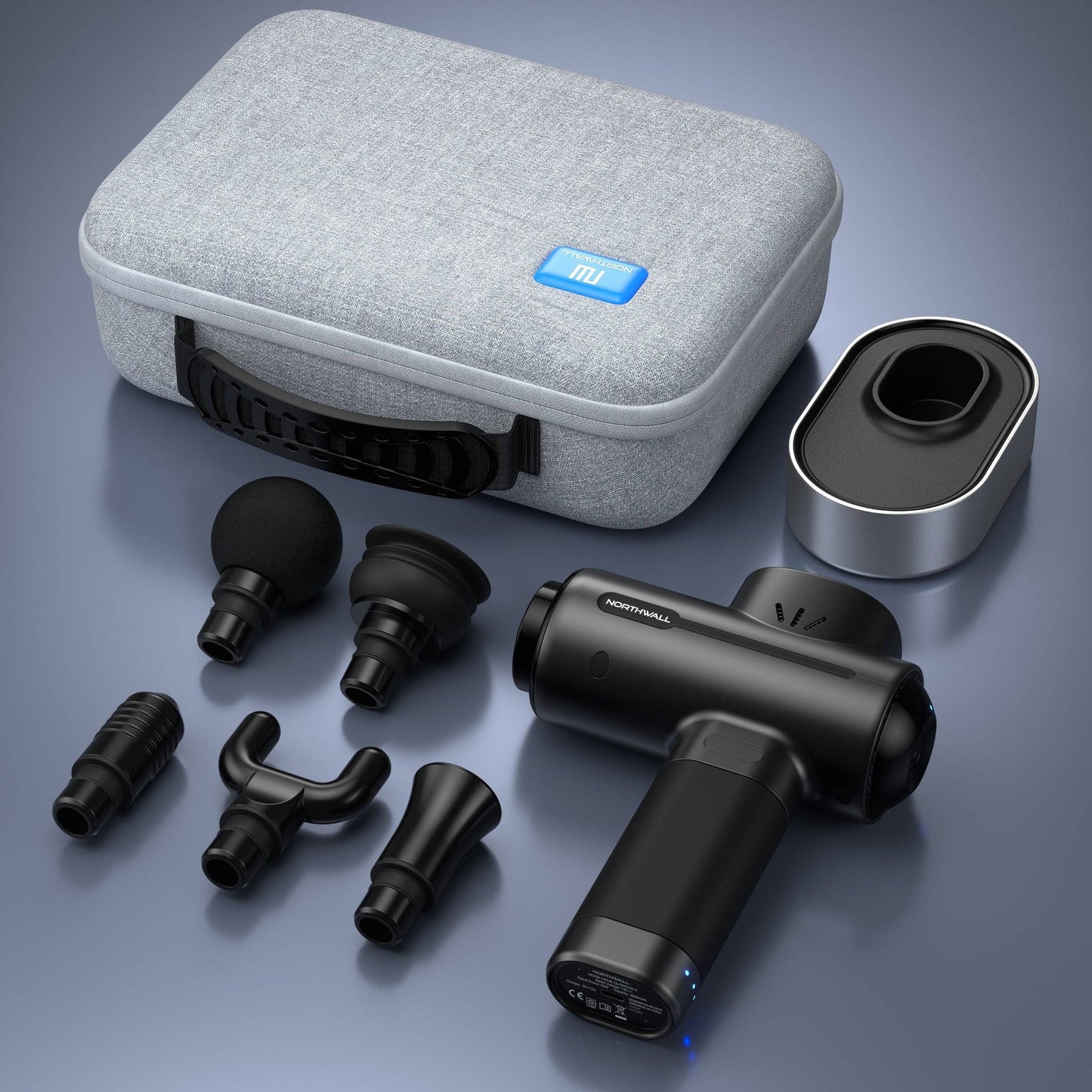 NorthGun Pro – Krachtige Massage Gun met Oplaadstation | Spierherstel, Pijnverlichting & Diepe Spiermassage