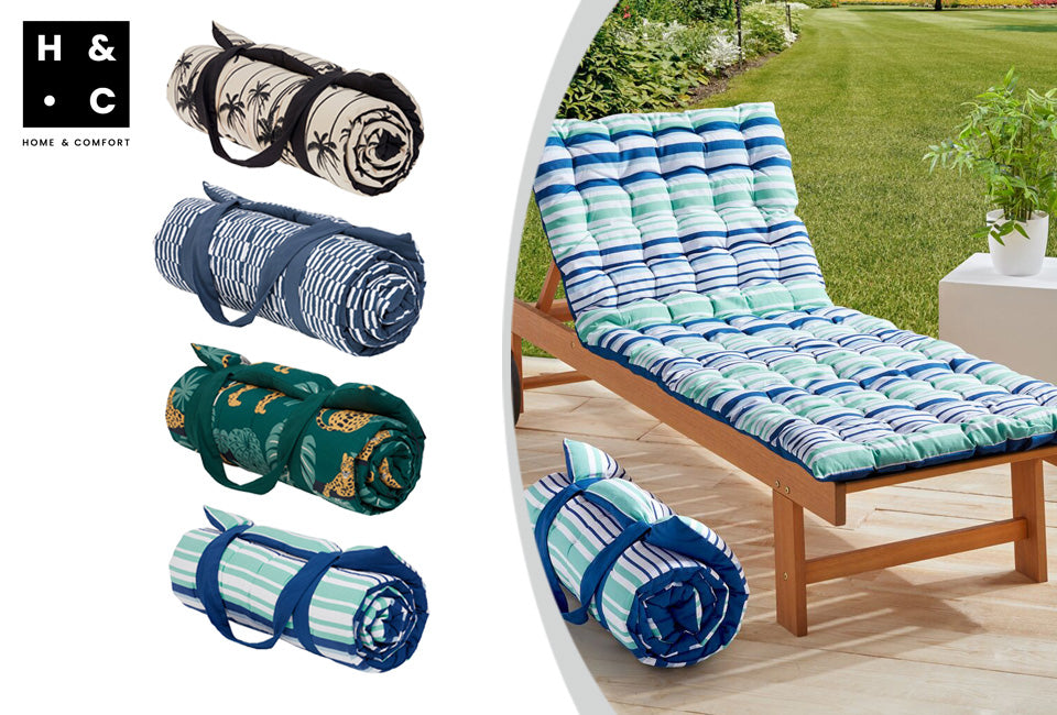 Home&Comfort Draagbaar Ligmatras – 60 x 180 cm – Oprolbaar – 5-8 cm Dik