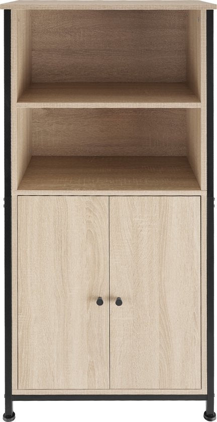 tectake - Wandkast Doncaster 60x38x125cm - industrieel lichtbruin