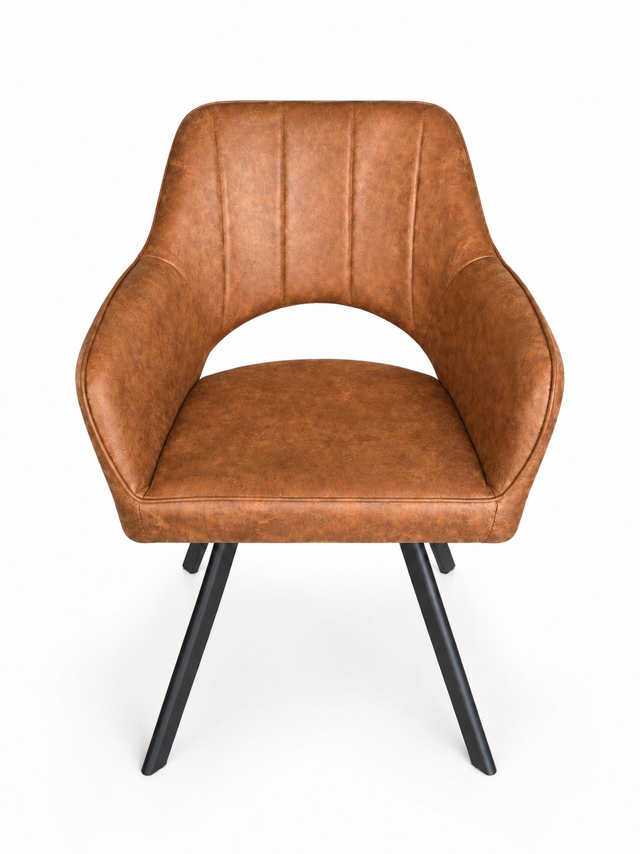 Meubel31 Tenno Draaibare Eetkamerstoelen - Set van 2 - Cognac