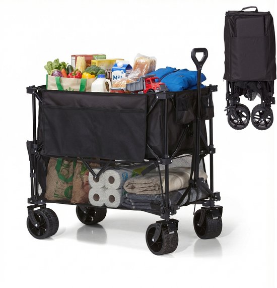 Mr. Fold Bolderkar XXL - opvouwbaar - 400L - 300KG - all-terrain wielen