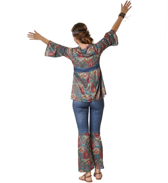 Dressforfun Hippie Girl Harmony S - verkleedkleding kostuum halloween verkleden feestkleding carnavalskleding carnaval feestkledij partykleding - 302608