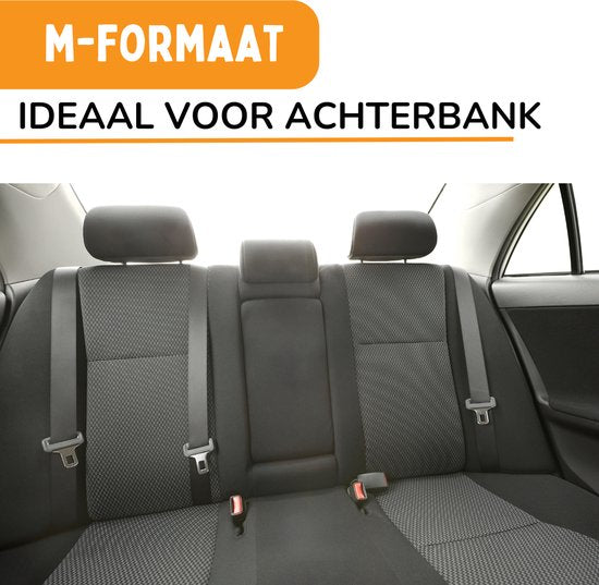 By Cee Cee Autostoel Hond Deluxe Achterbank - Hondenmand Auto Met Veiligheidsriempje - Automand Hond - Hondenstoel - Grote Hond - Beige - Maat M