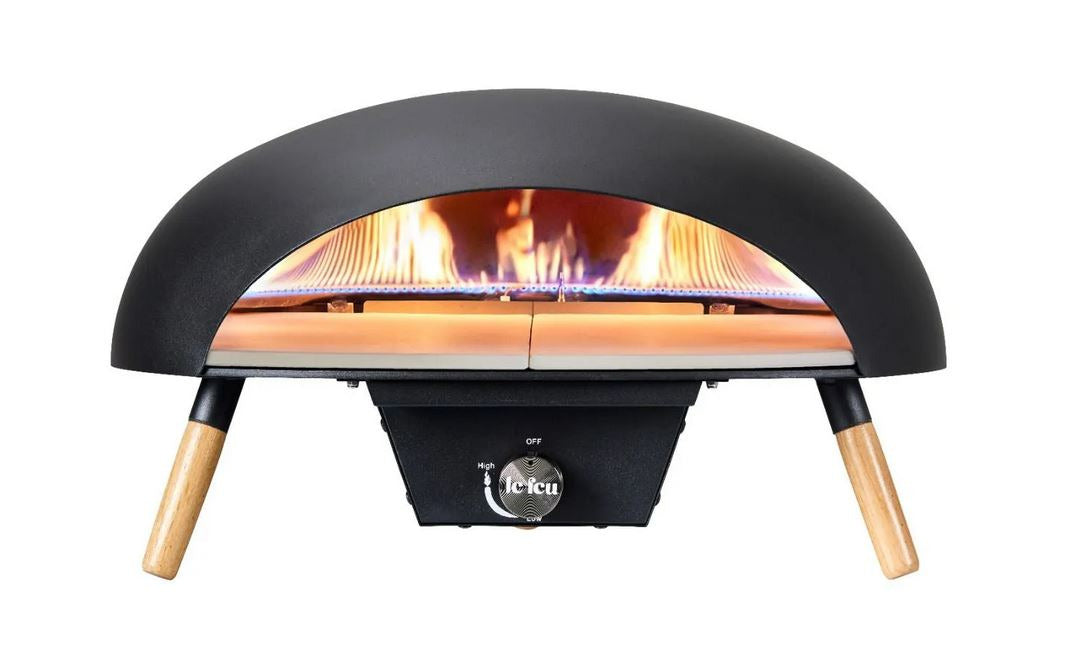 Le Feu Turtle 3.0 Gas Pizzaoven – Zwart – Ø52 cm – H30 cm – D47,7 cm