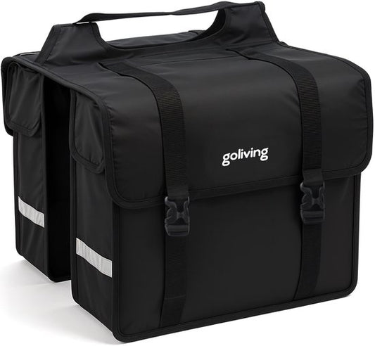 Goliving Fietstas 45 Liter - Dubbele Fietstassen - Waterdicht - Met Reflectoren - Elektrische Fietsen - Zwart