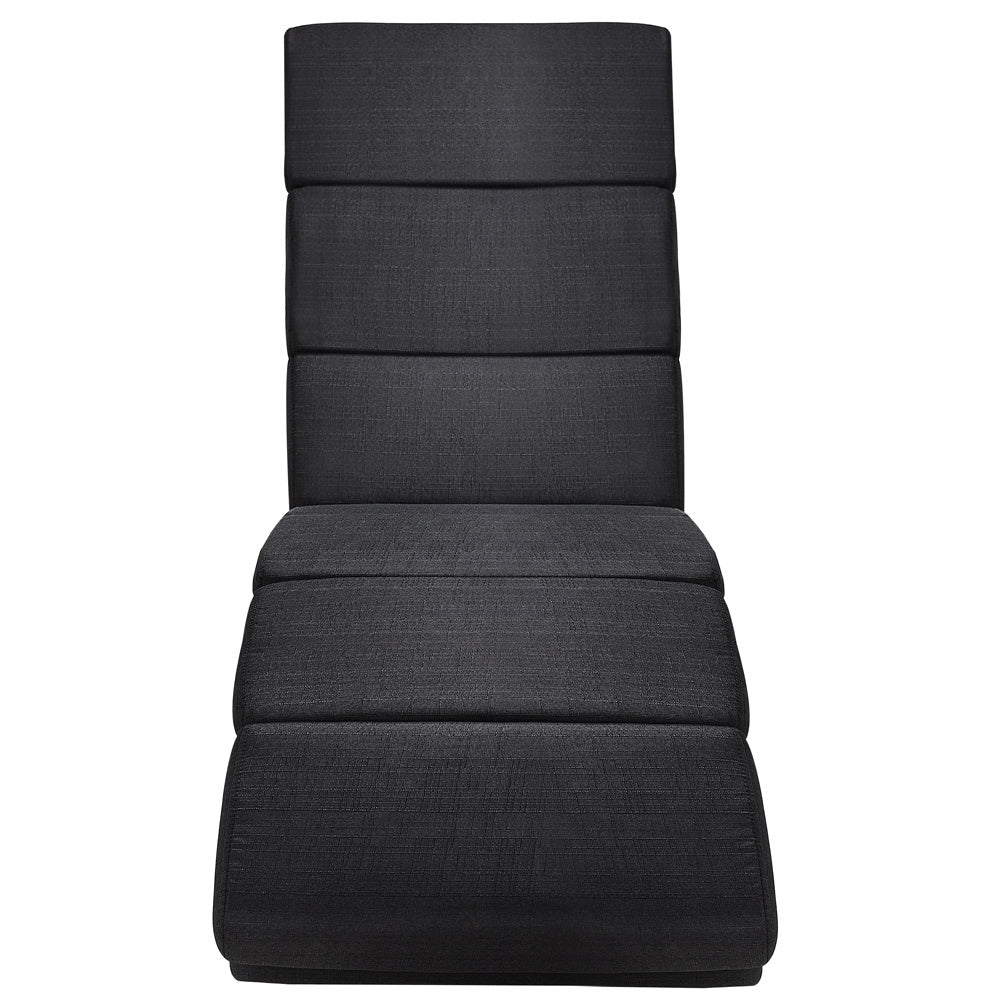 Casaria Relax Lounger, Ligstoel London, stof antraciet met verchroomde poten