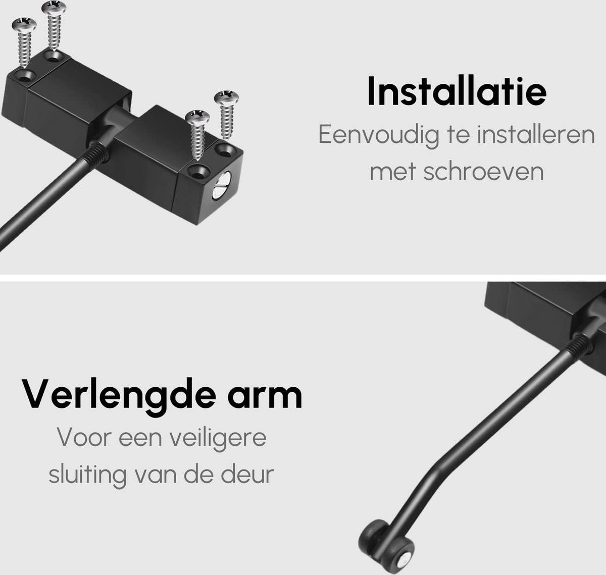 Gtrise Deurdranger - Binnen en Buiten - tot 40 kg - Gerecycled Aluminium
