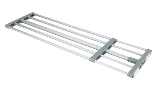 WENKO Telescopisch Klemrek Grijs/Zilver - 70-120 cm - Zonder Boren