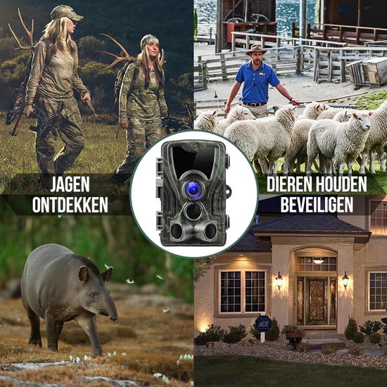 Strex Wildcamera met Nachtzicht 120MP 4K Ultra HD - Waterdichte Buitencamera - Jachtcamera - Incl. 32 GB SD kaart
