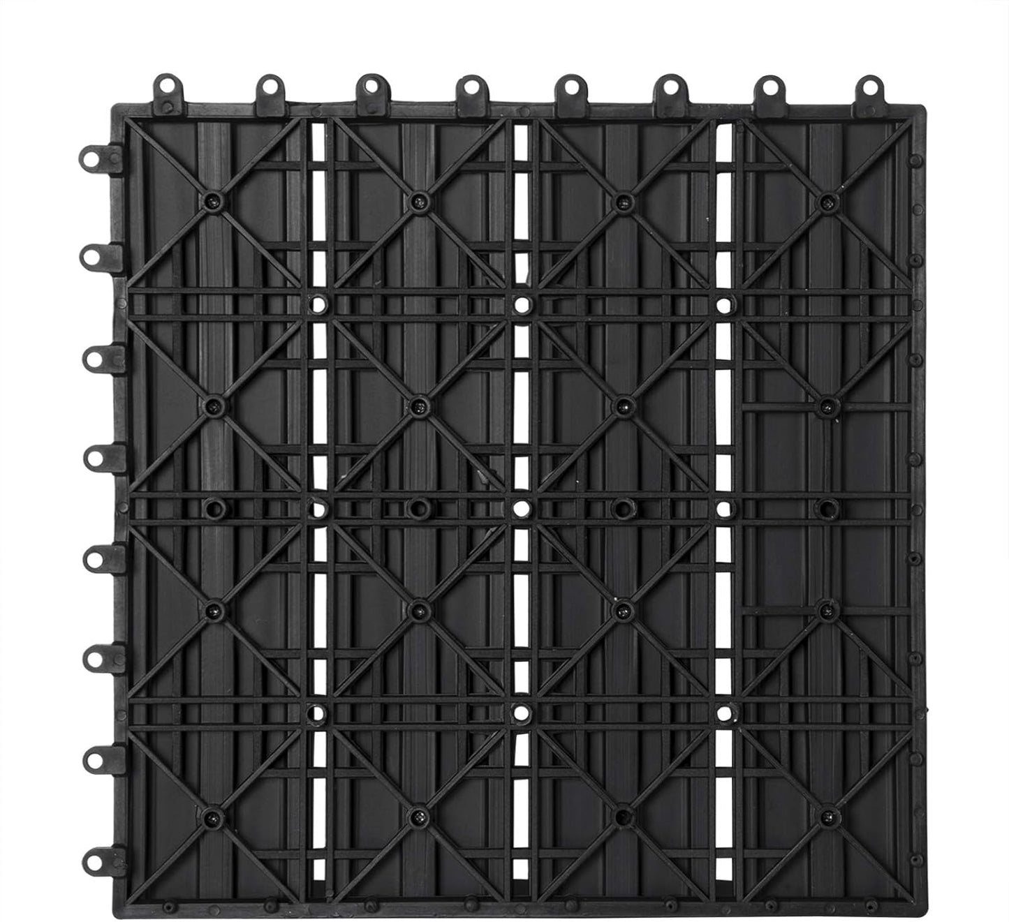 Woltu WPC Terrastegels 30x30 cm - Antraciet - Kliksysteem - 22 Stuks (2 m²)