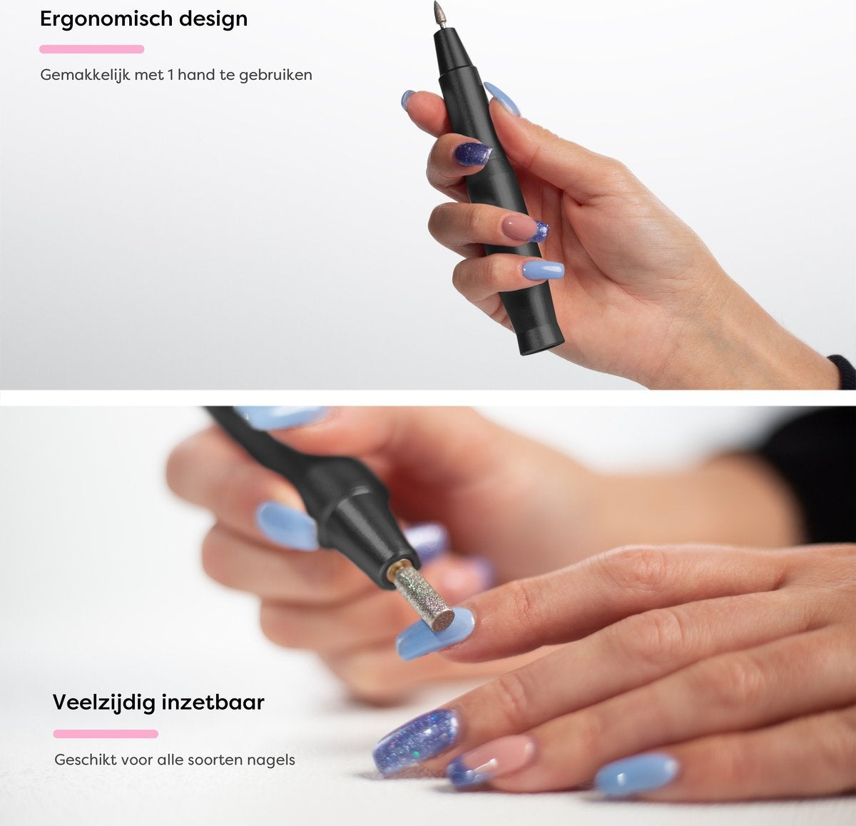Fineza Elektrische Nagelfrees Set met Bitjes – Manicure & Pedicureapparaat – Nagelvijl - Antraciet