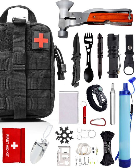 WILDGEAR® Survival Kit XL - 35-delig - Outdoor - 13x15.50x21 cm