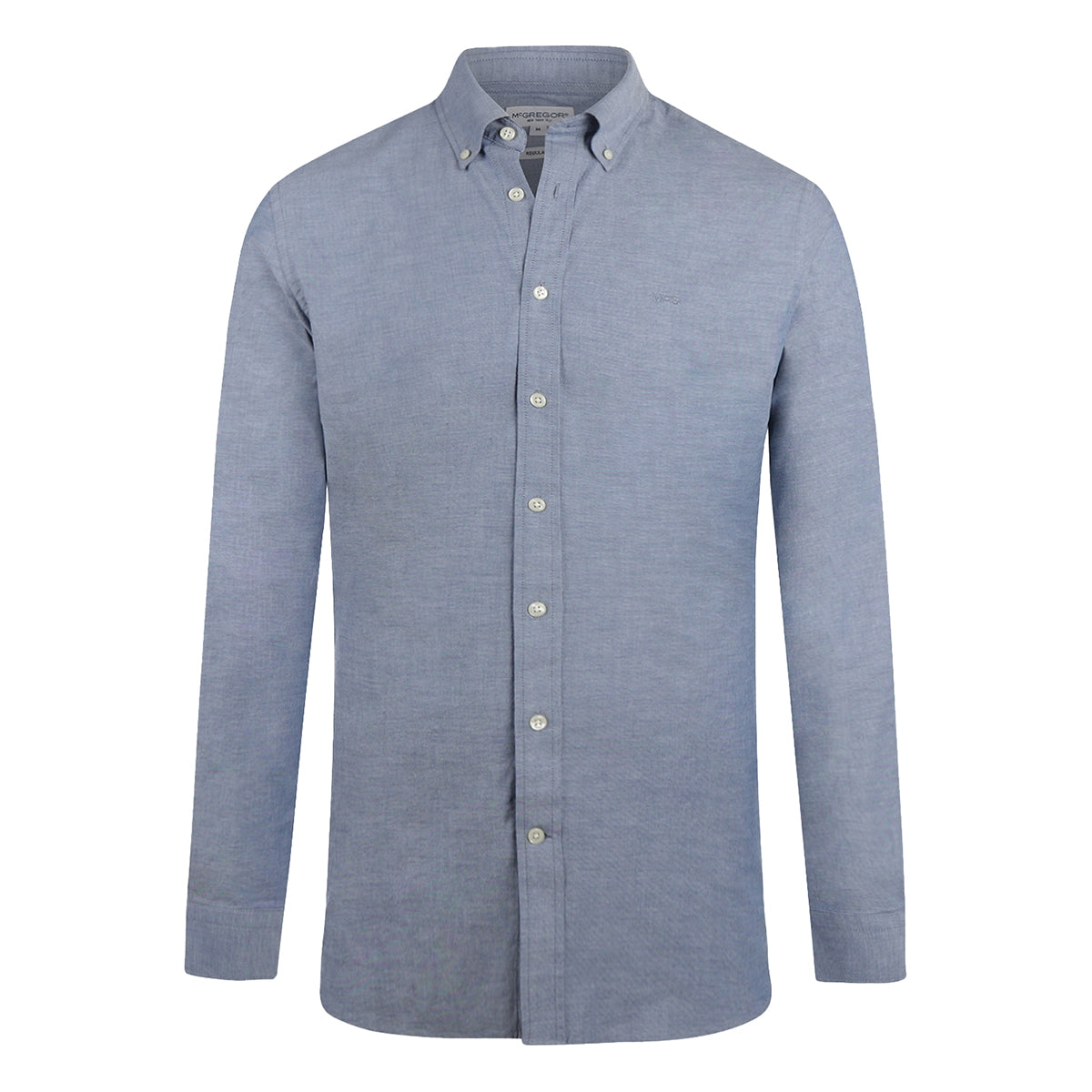 McGregor Stretch Oxford Shirt - Navy - Heren - Regular Fit - M