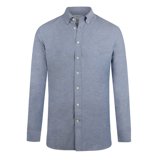 McGregor Stretch Oxford Shirt - Navy - Heren - Regular Fit - M
