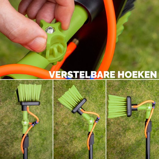 BREND BR-2237 Telescopische Wasborstel Uitschuifbaar tot 7 Meter – 5-Delige Waterborstel met Zeepdispenser – Voor Gevels, Dakpannen en Zonnepanelen