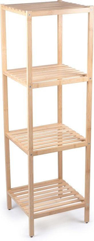 Alpina Badkamerrek 4-laags - Badkamermeubel - 32x33x108,5cm - Bamboe