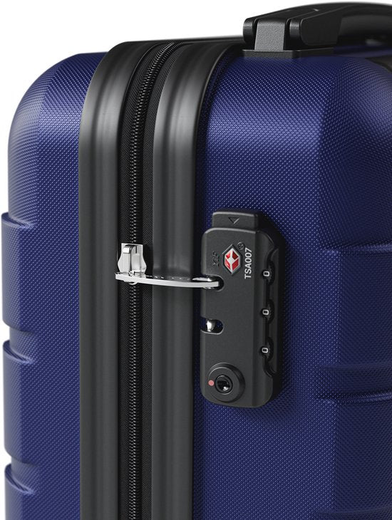 TRVLMORE Handbagagekoffer - 40x30x20 cm - Underseater - 24L - TSA-slot - 2 Wielen - Donkerblauw