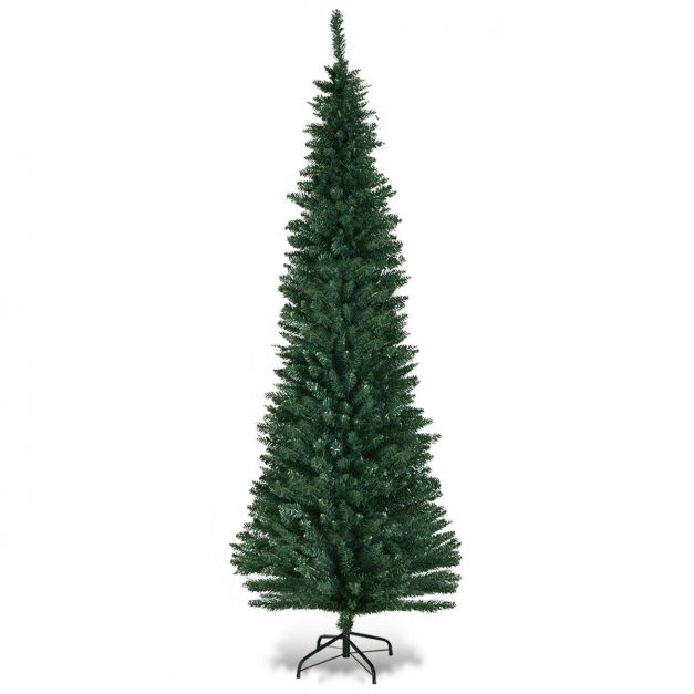Coast Slim Kunstkerstboom Groen – 76 x 213 cm – Pencil Design met 700 Takpunten en Metalen Standaard