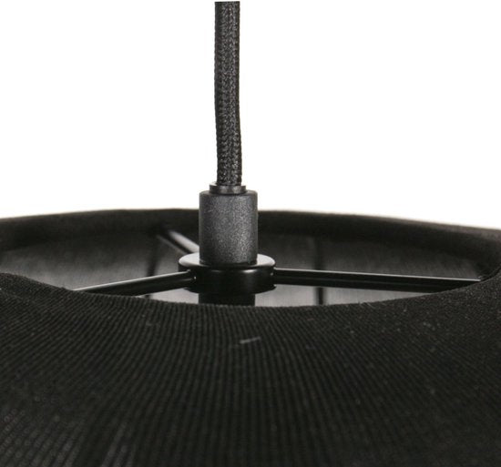 Anne Lighting - hanglamp - Sable - zwart - linnen metaal - Ø 55cm - E27 - 4192ZW