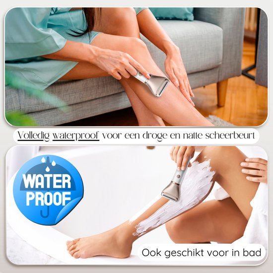 2-in-1 Ladyshave met Display - Gezicht - Oksels - Benen - Bikinilijn - Sansbeauté® - Scheerapparaat Vrouw - Gezichtsontharing Dames - Trimmer Vrouw - Ladyshaves Bikini - USB Oplaadbaar