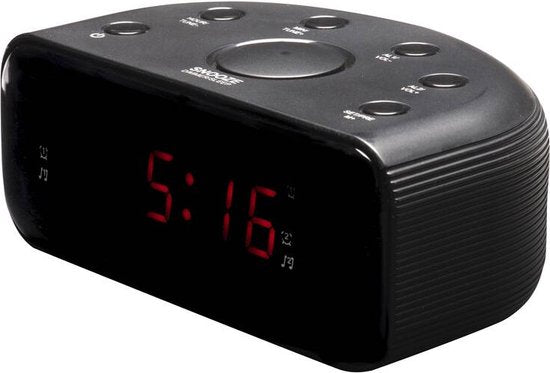 Denver Wekkerradio - Snooze / Slaap Functie - Digitale Wekker - FM Radio - Dual alarmklok - CR430 - Zwart